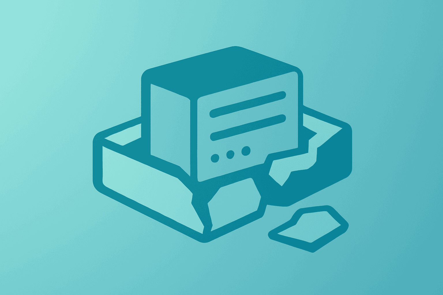 Flat vector of a breached server node and isolated sandbox, symbolizing OpenAI security breach and testing risks.