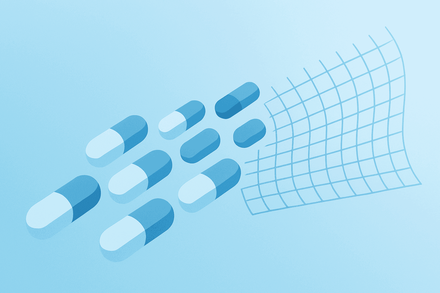 Flat-vector cover of a capsule merging into a larger shell to symbolize the Viatris Pacira acquisition.