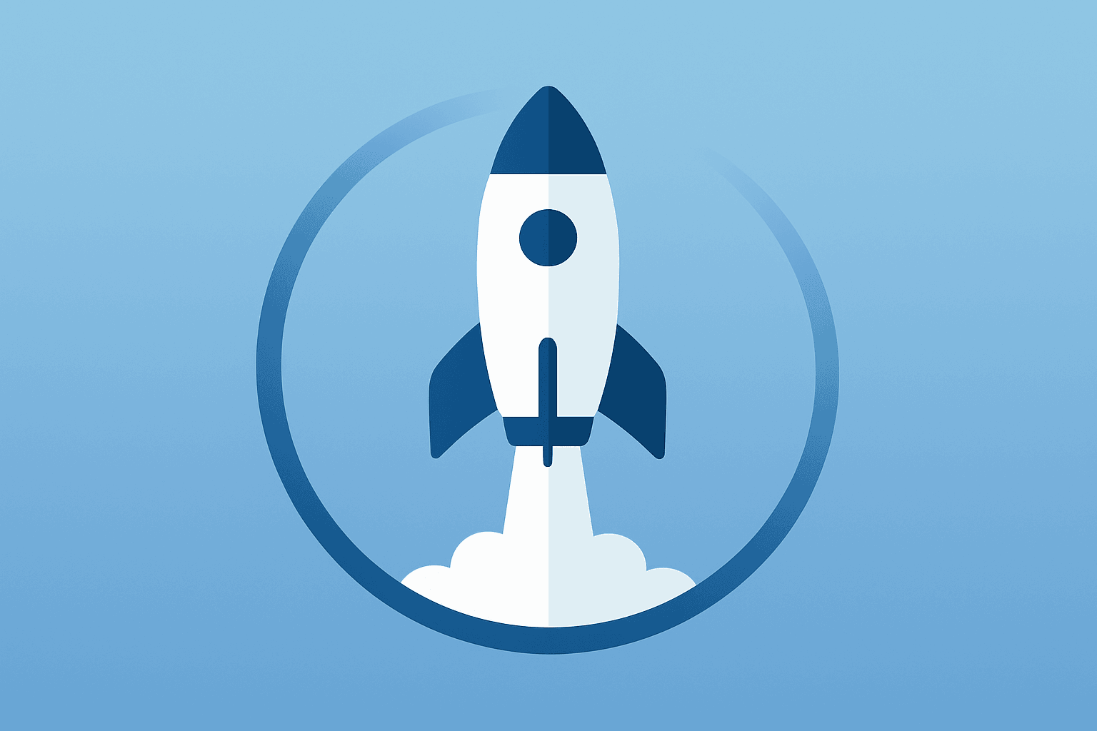 Flat-vector satellite and launch vehicle merged with an expanding orbital ring to symbolize SpaceX IPO scale and timing.