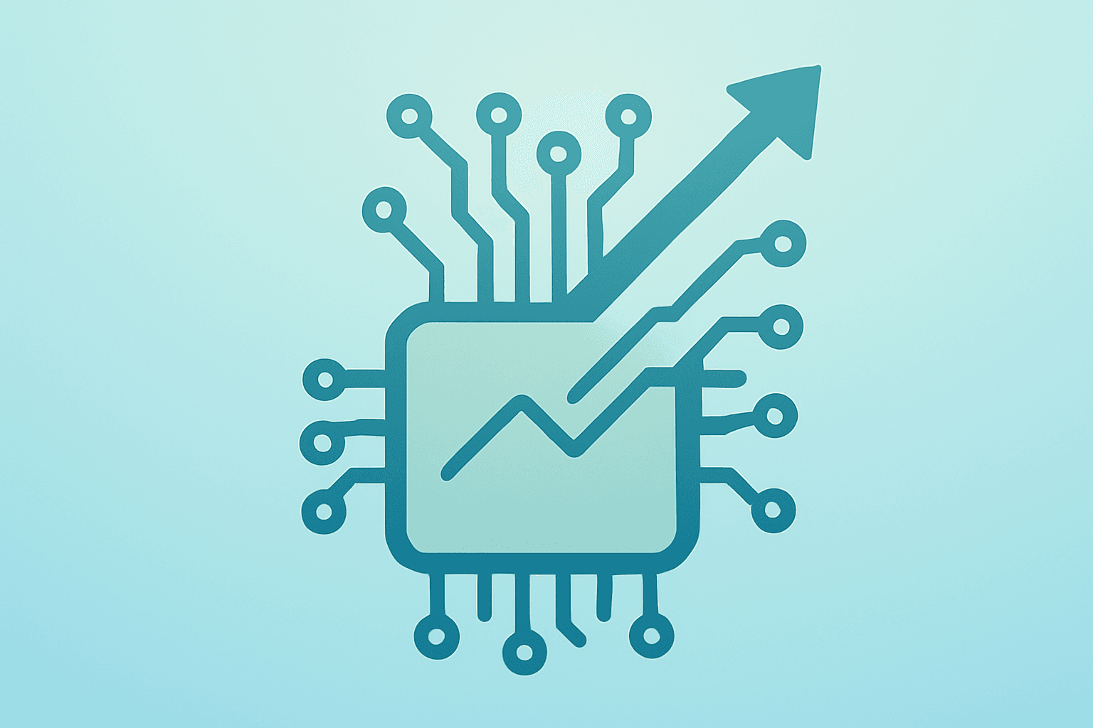 Semiconductor chip merging with an expanding circuit to symbolize Analog Devices Q4 earnings beat and raised outlook