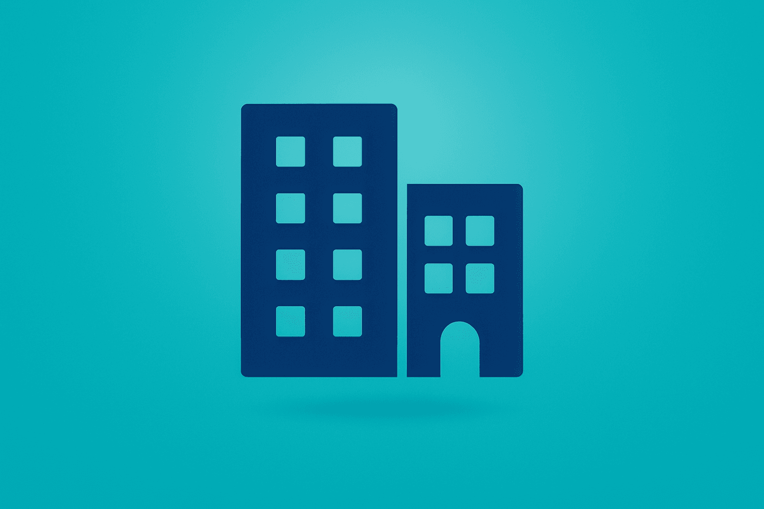 Minimalist vector building icon symbolizes NVDA selloff and market pressure.