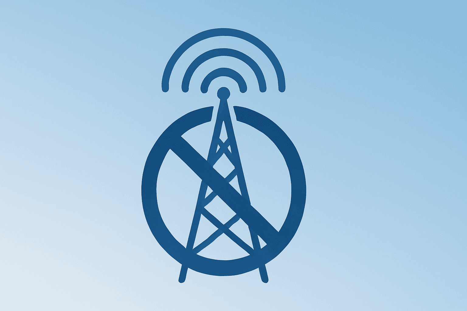 Flat-vector broadcast antenna breaking through a legal band to symbolize the Nexstar Tegna merger and FCC ownership waiver.