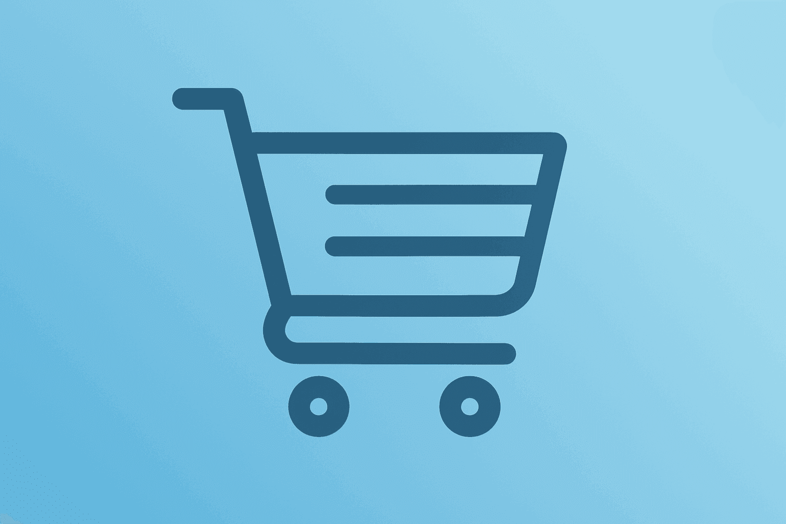 Flat filled vector shopping cart with a dimming shell representing U.S. retail sales July 2026 decline and Fed impact