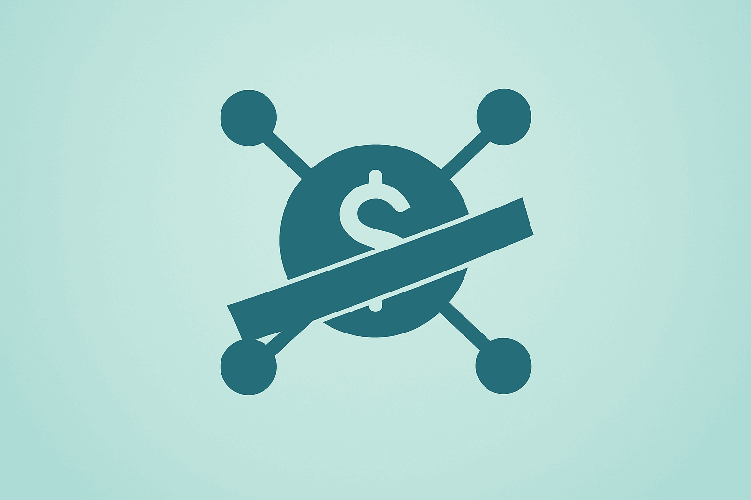 Flat vector of a payments network module under tightening band to symbolize Visa earnings beat and margin pressure.