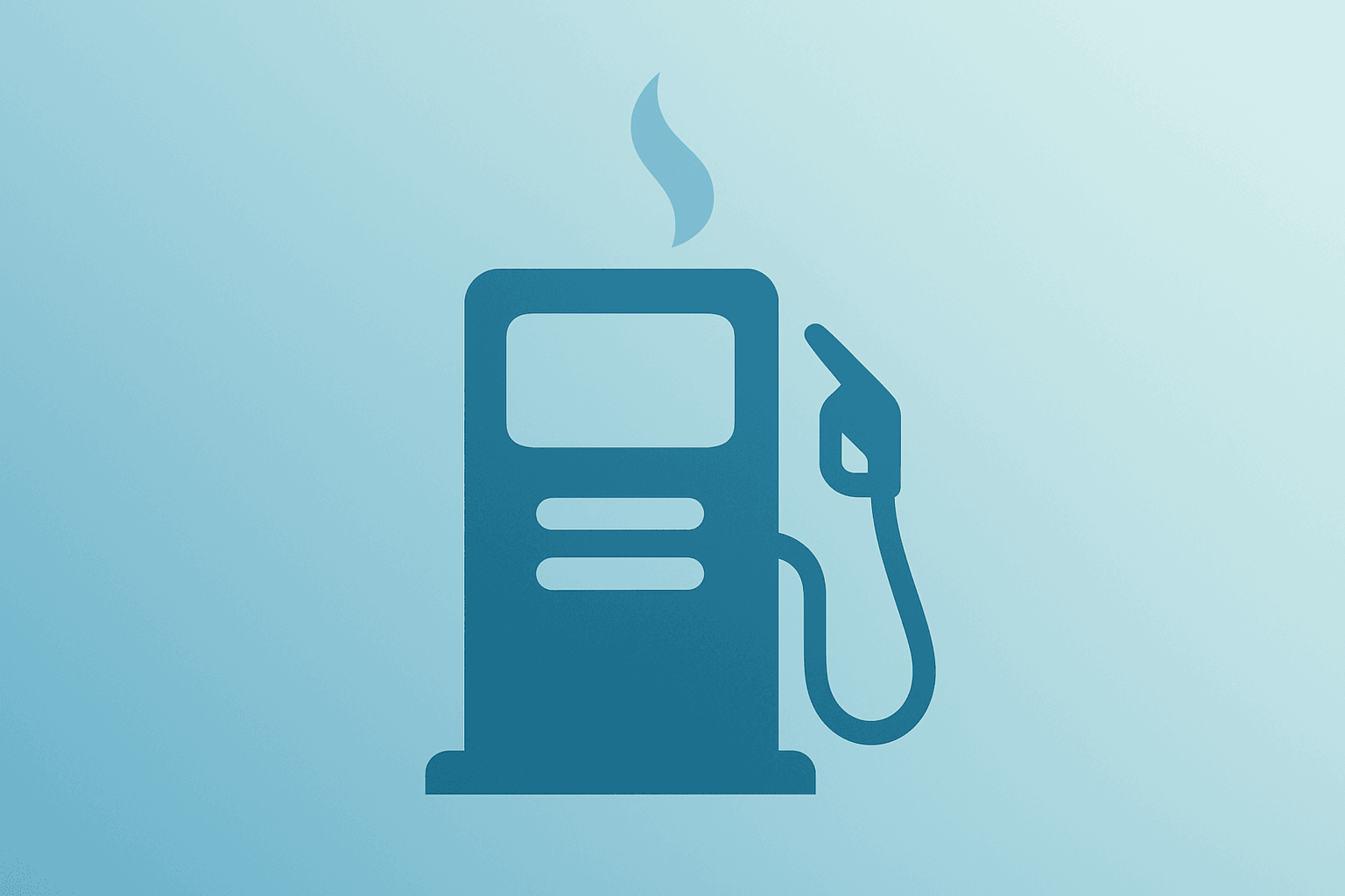 Flat vector of a gas pump with a cooling plume to symbolize energy-driven cooling and June CPI 2026.
