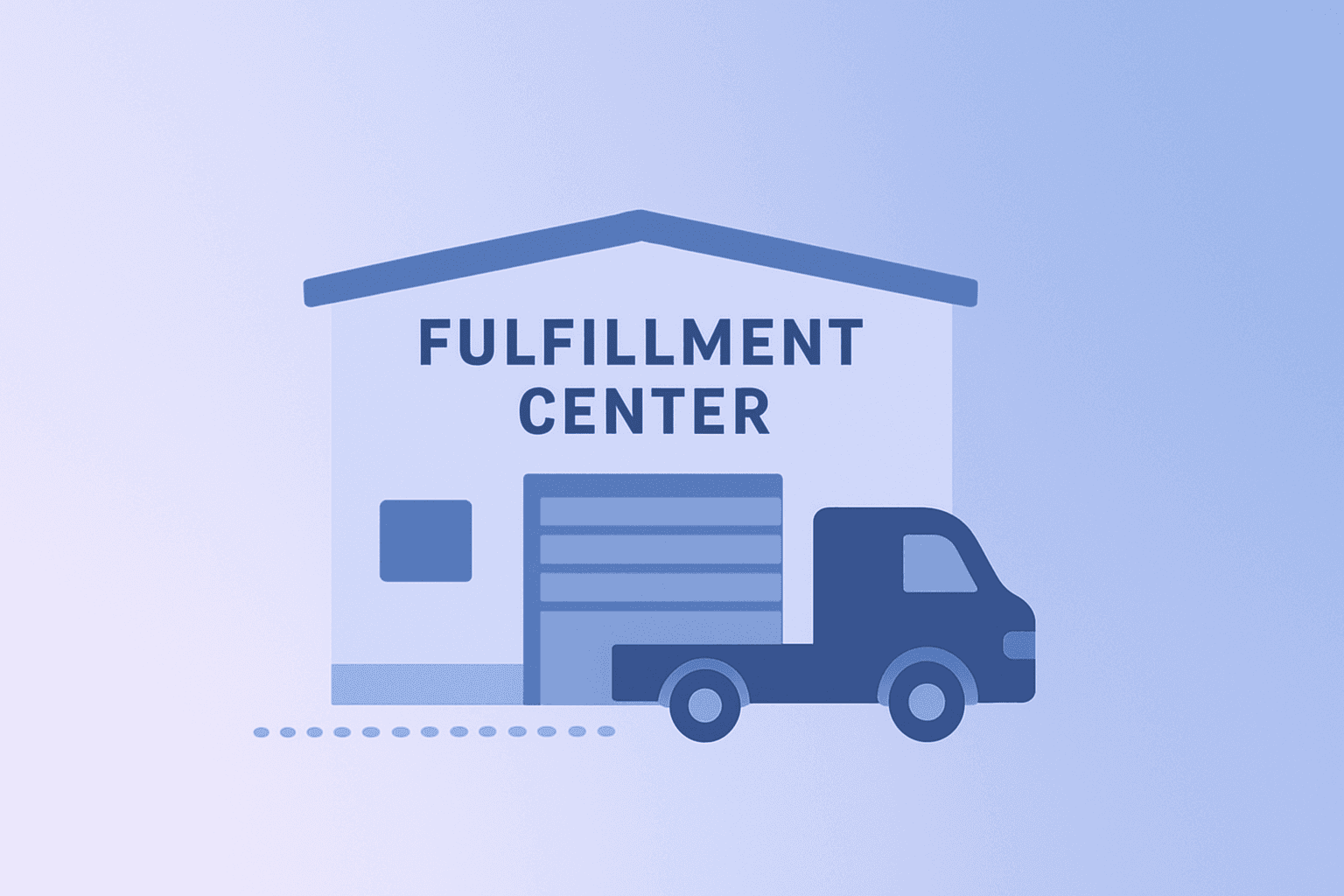 Flat vector of a fulfillment center extending last-mile reach to symbolize Amazon one-hour delivery scaling in U.S. markets.
