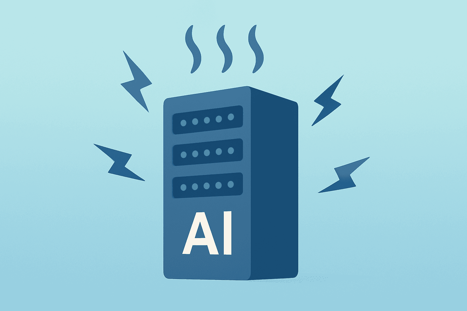 Flat-vector cover showing a server pod under strain to represent the Microsoft earnings selloff and AI capex surge.