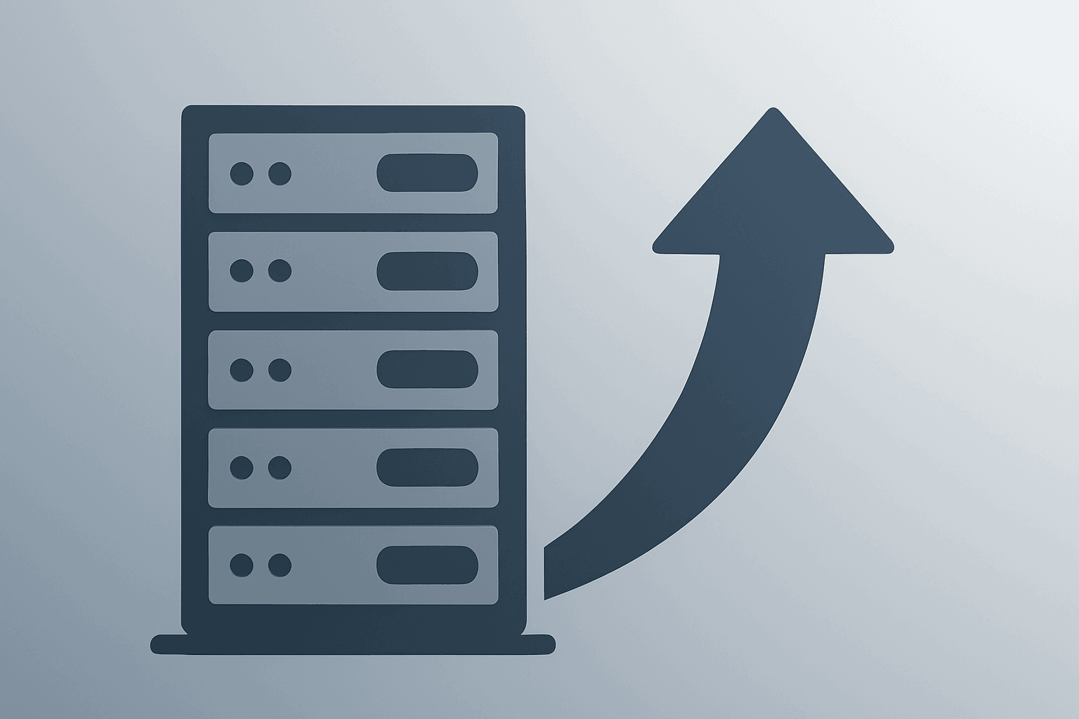 Flat filled vector server stack symbolizing expanding AI demand and a margin reset for Super Micro stock on a light gradient.