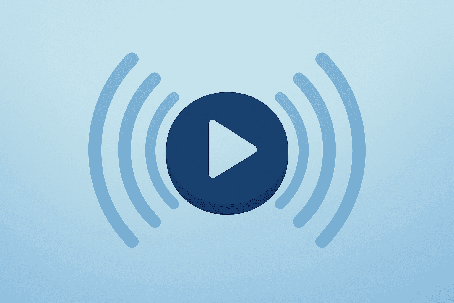 Flat-vector streaming puck radiating waves to symbolize Roku Q1 earnings driven by ad and subscription momentum.