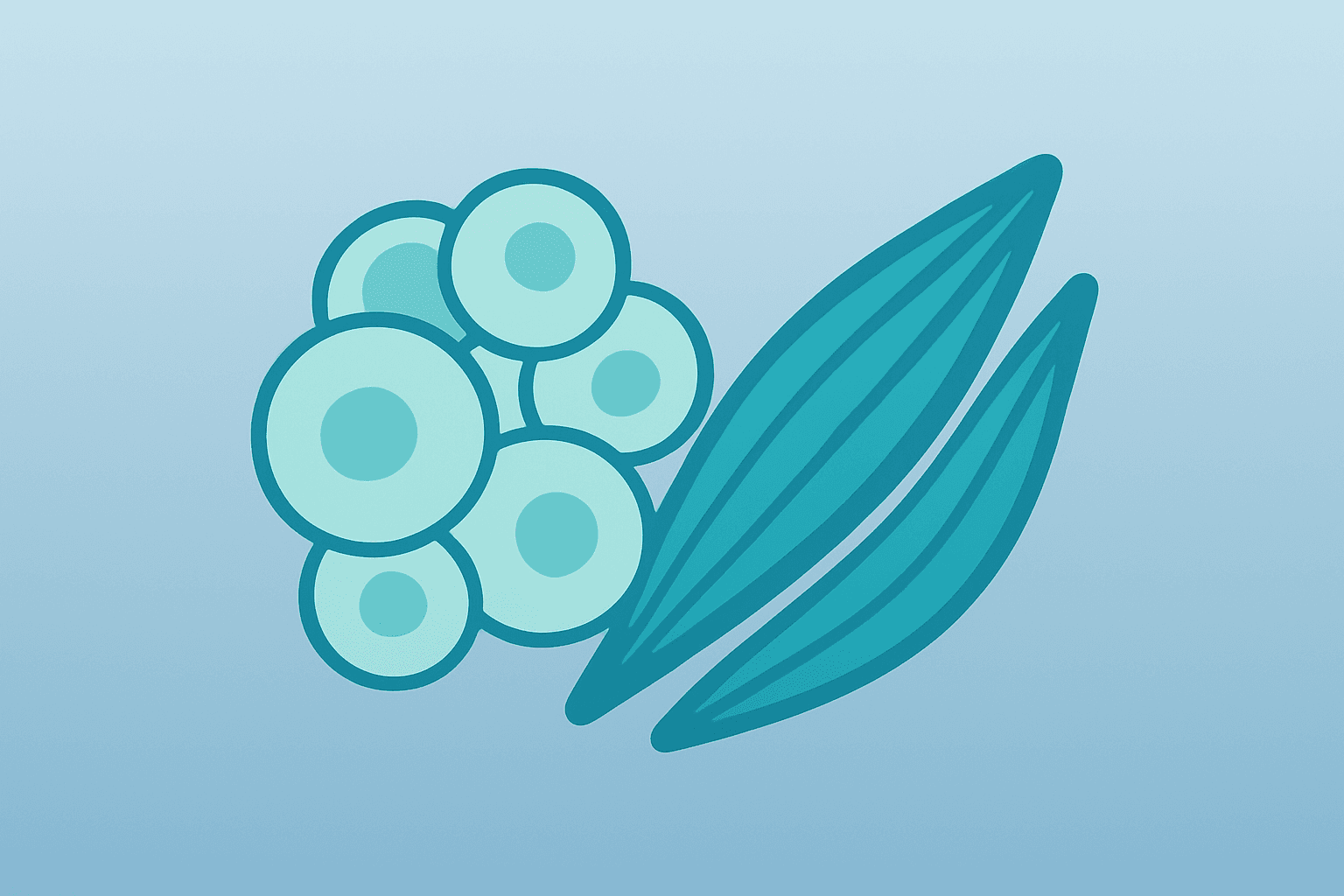 Flat vector of adipocyte shrinking beside preserved muscle, representing Wave Life Sciences WVE-007 results and fat loss.