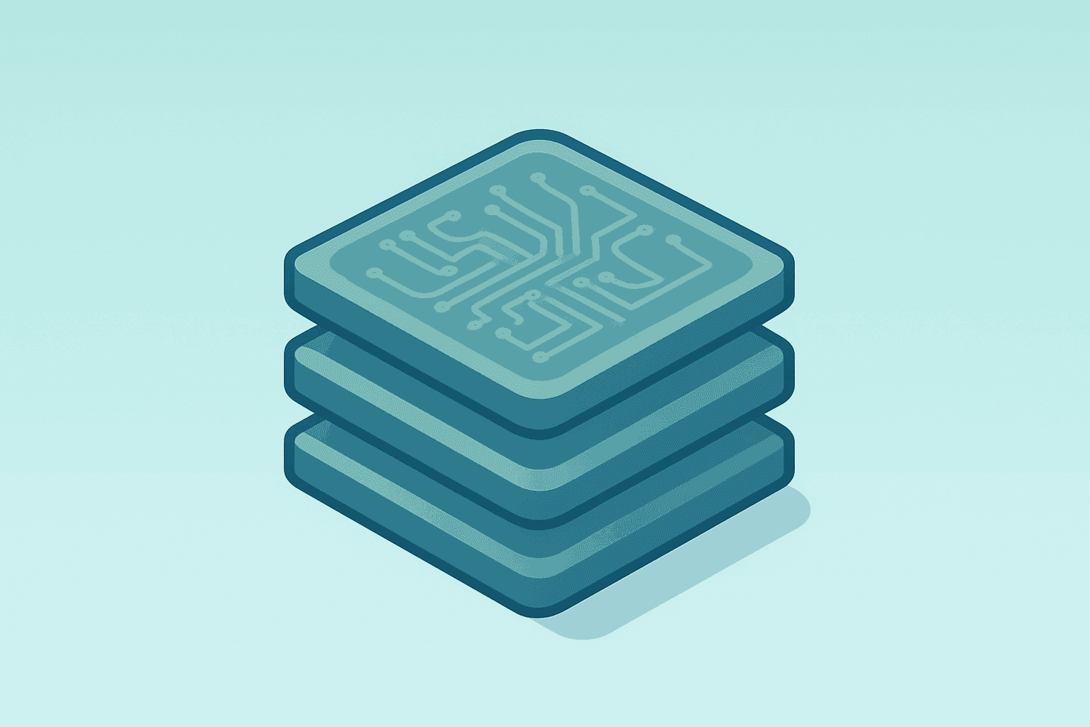 Centered flat-vector stacked NAND wafer scaling for AI storage to symbolize SanDisk stock demand visibility.