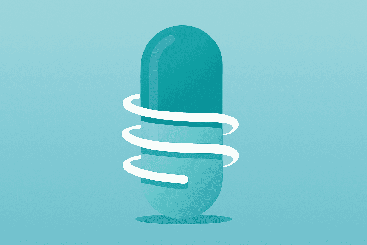Flat vector icon of a lab vial fused with a capsule symbolizing Eli Lilly retatrutide results and obesity treatment efficacy