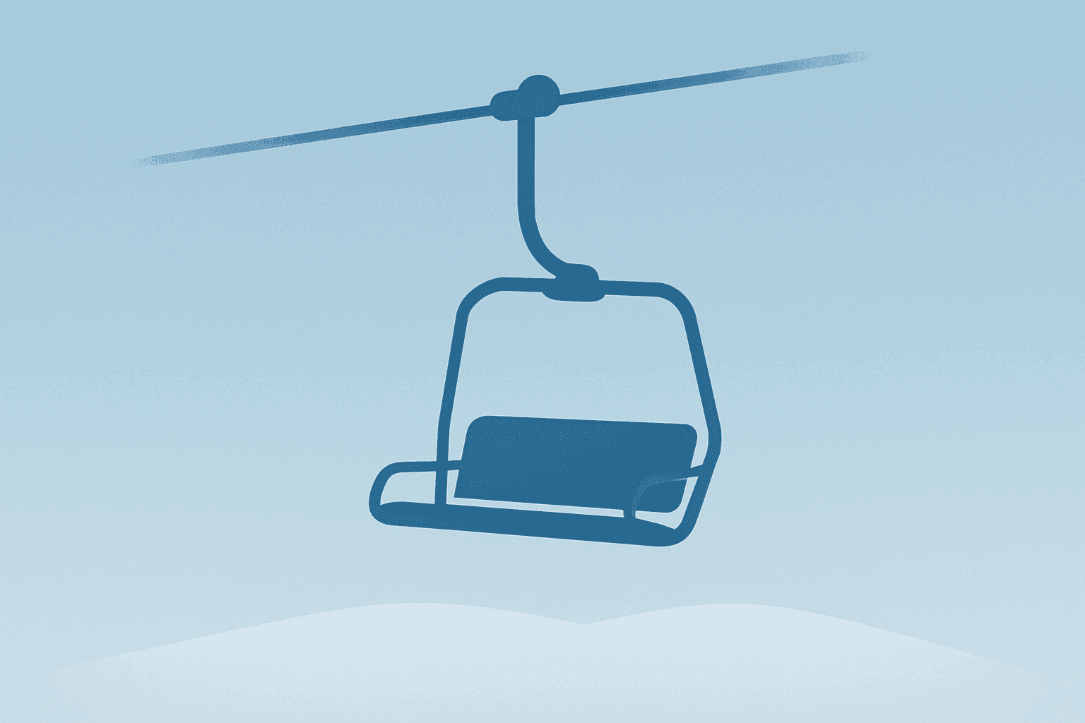 Flat vector of a ski lift above thin snowpack illustrating Vail Resorts Q3 earnings and weather-hit visits.