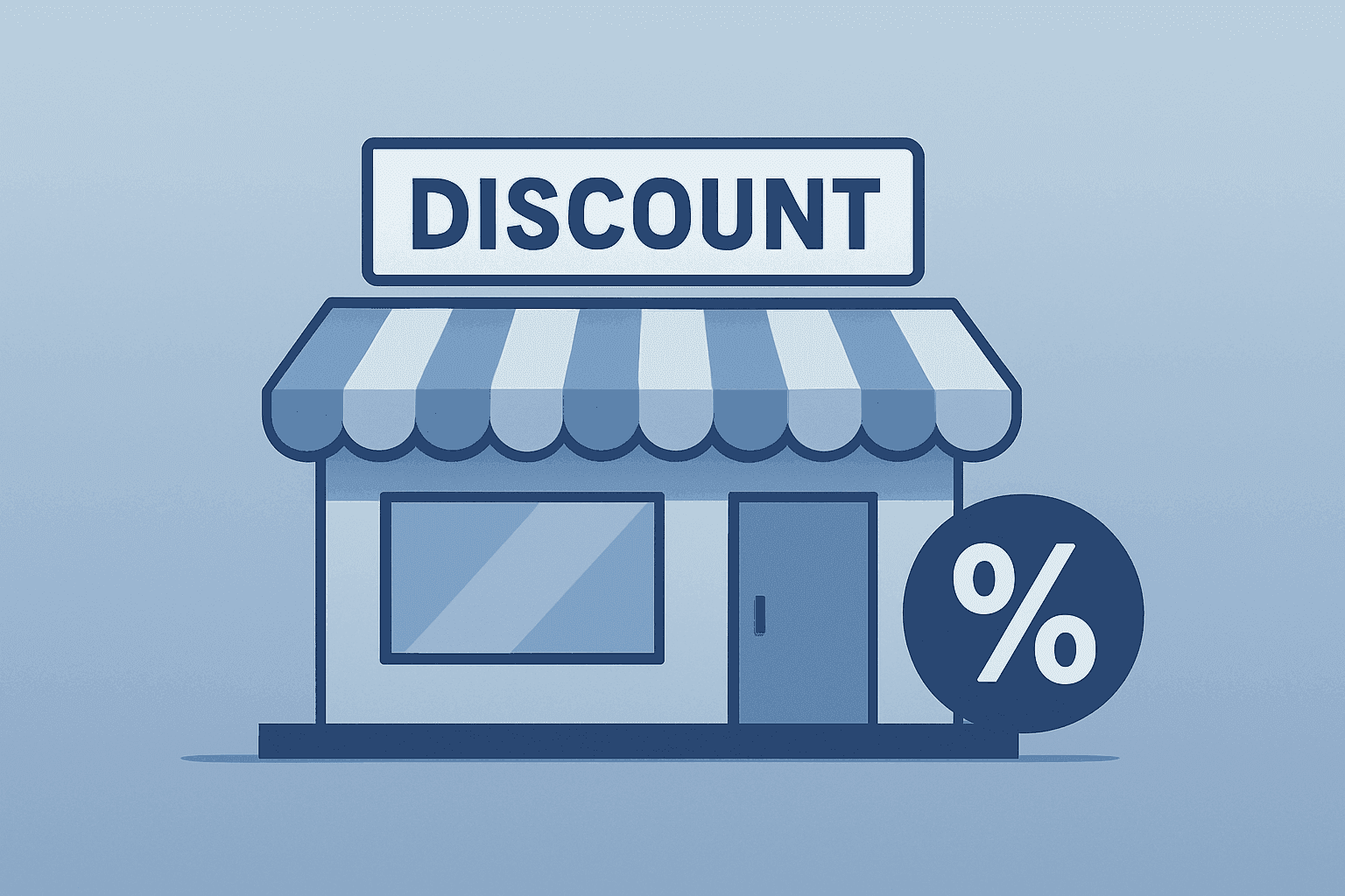 Flat vector of a retail storefront expanding canopy to signal Five Below Q2 Results, raised guidance and $600 million buyback.