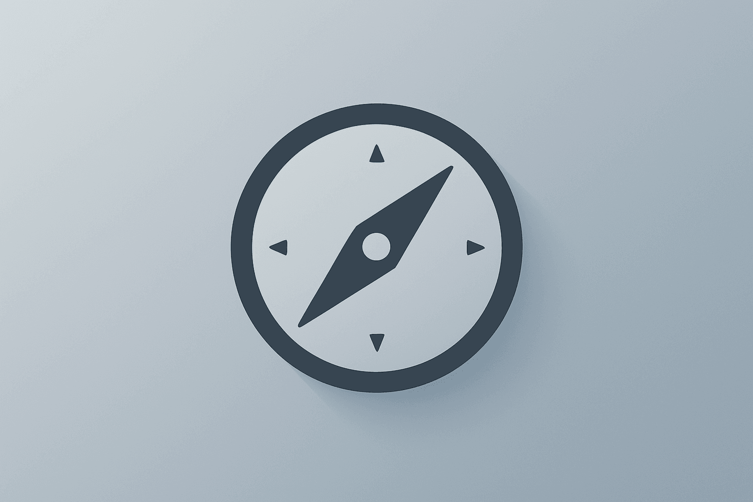 Minimalist flat vector compass icon representing DraftKings Predictions expansion targeting states and fiscal 2025 guidance.