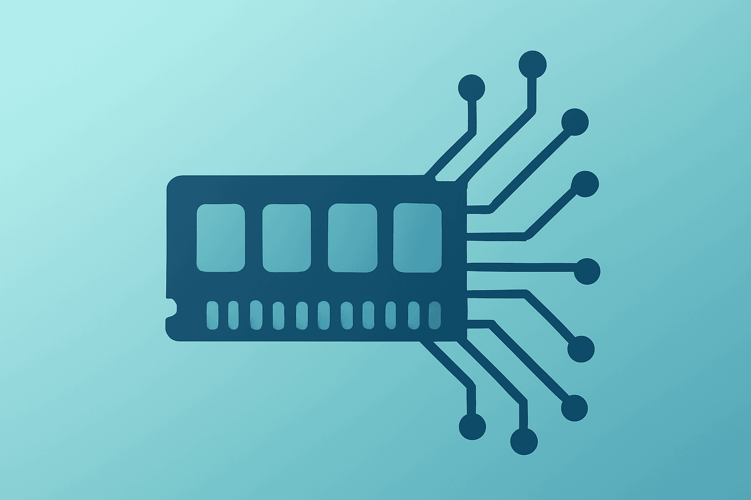 Flat-vector chip module fused with an expanding server circuit, symbolizing Samsung Q3 earnings surge from AI memory demand.