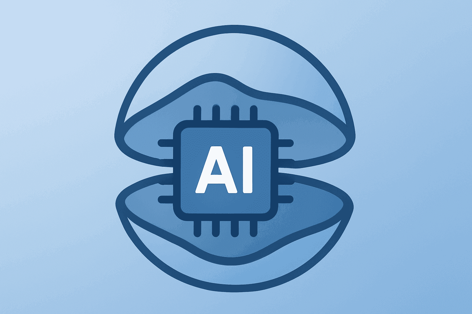Flat vector of an edge AI chip in a constricting shell symbolizing Ambarella Q2 earnings margin pressure and supply uncertainty