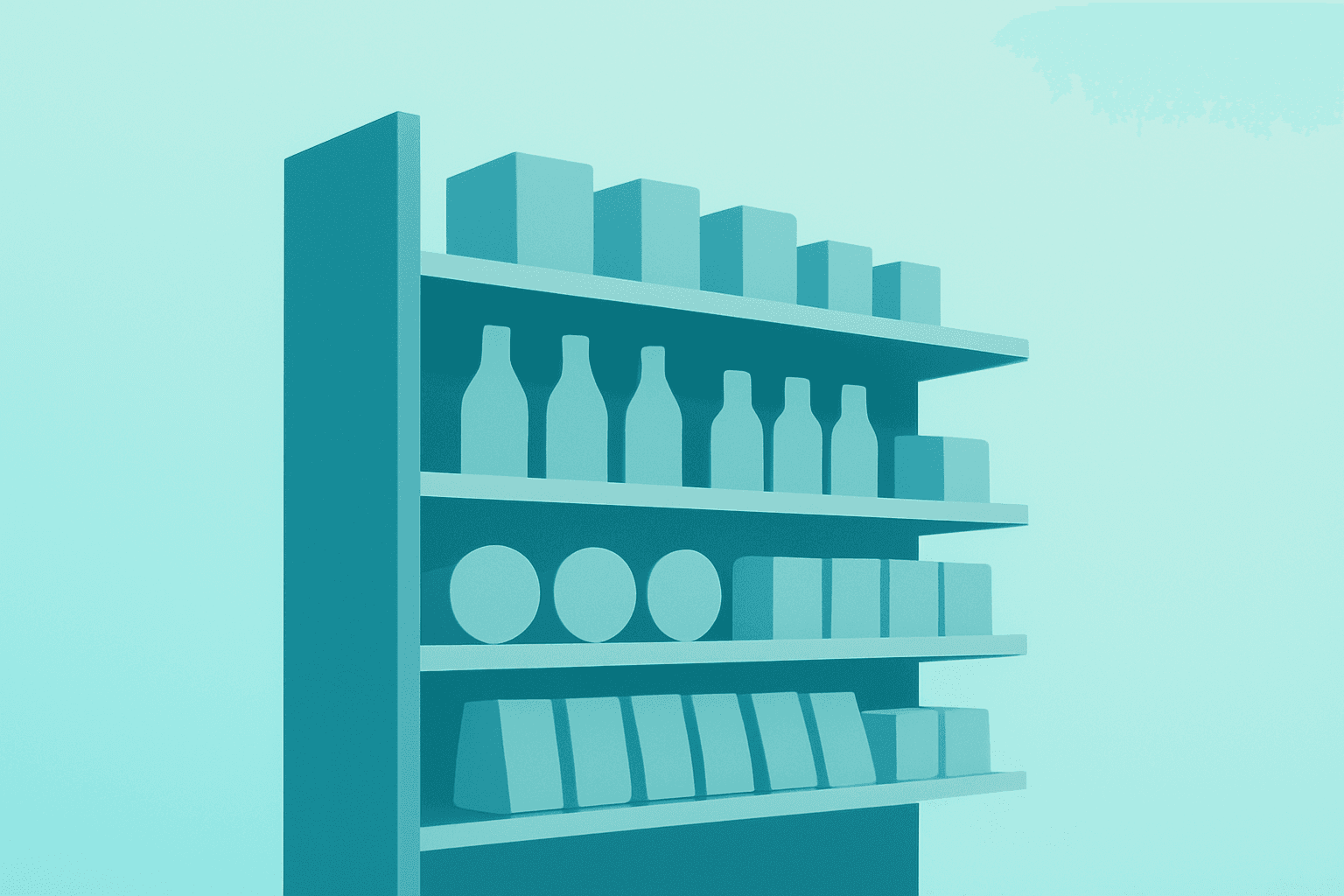 Flat vector retail storefront expanding product tiers to symbolize Burlington Stores earnings lift from margins and guidance