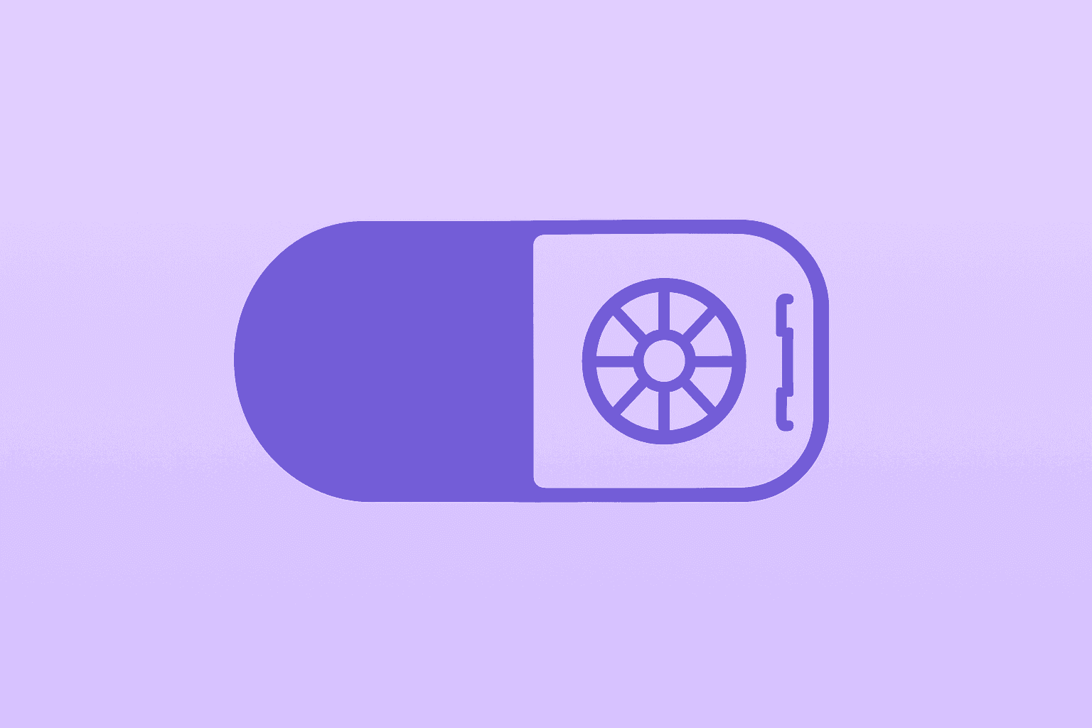 Flat vector of a drug capsule merging with a royalty vault on a violet-mist gradient, Ligand Acquires XOMA Royalty.