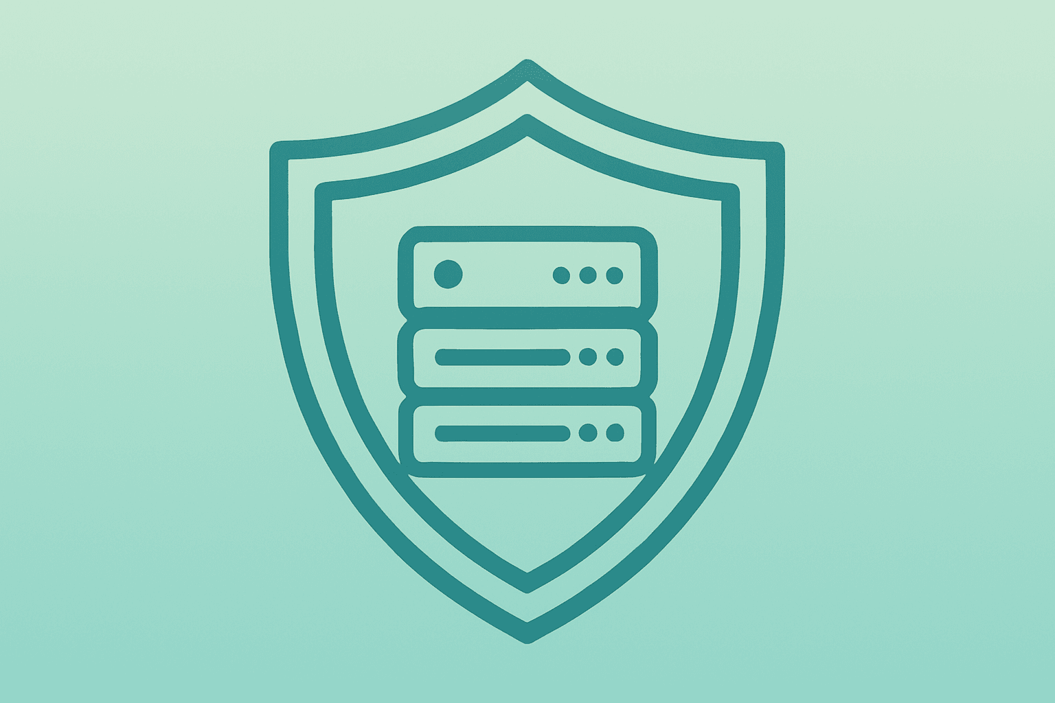 Flat vector of a server core tied to a secure vault representing TikTok U.S. spin-off algorithm oversight and data custody.