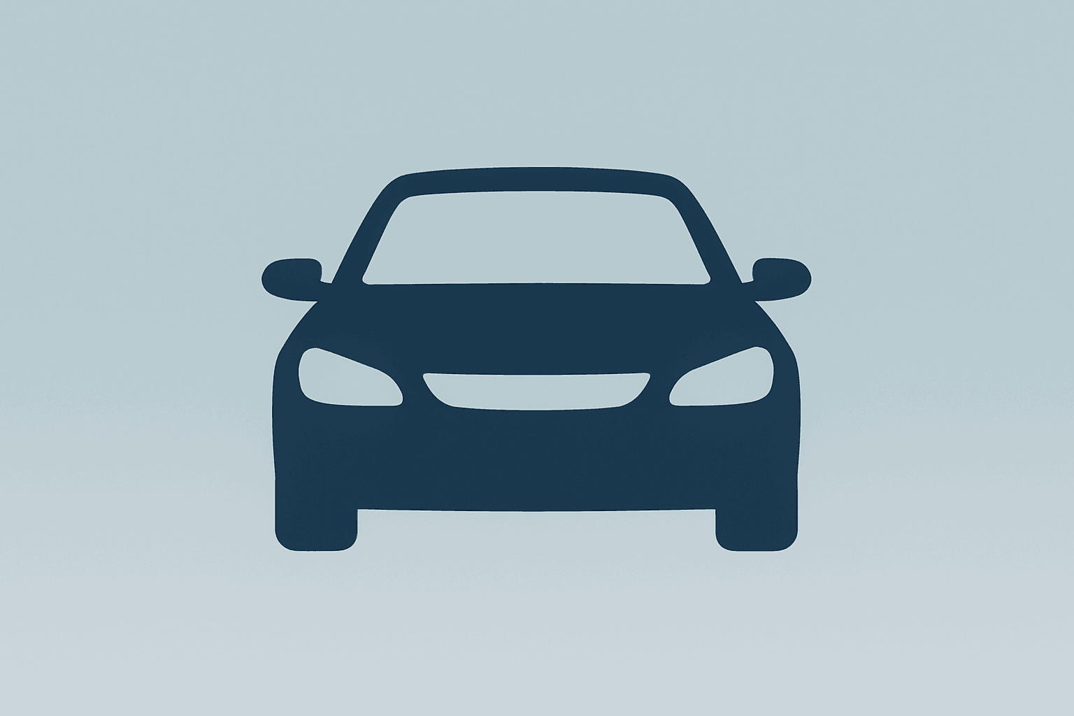 Flat filled vector of a car silhouette with dimming headlights symbolizing Volkswagen Q2 earnings and China demand pressure.