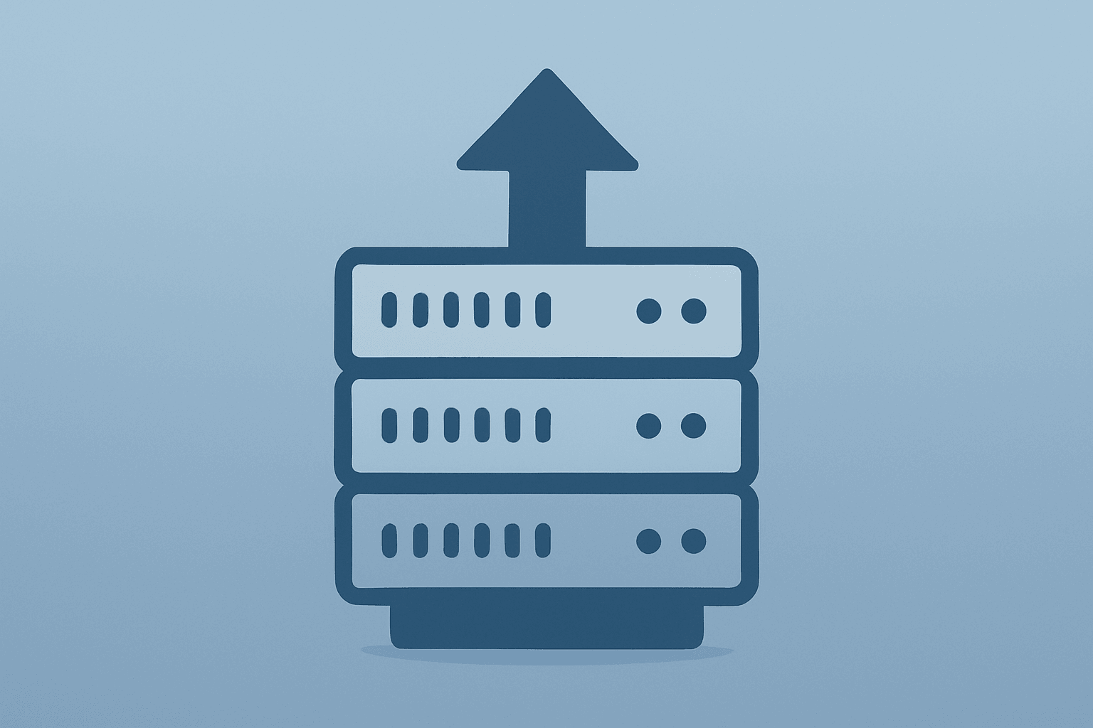 Flat vector cover of a server tower expanding to symbolize Anthropic Raises $65 Billion and scaling Claude infrastructure.
