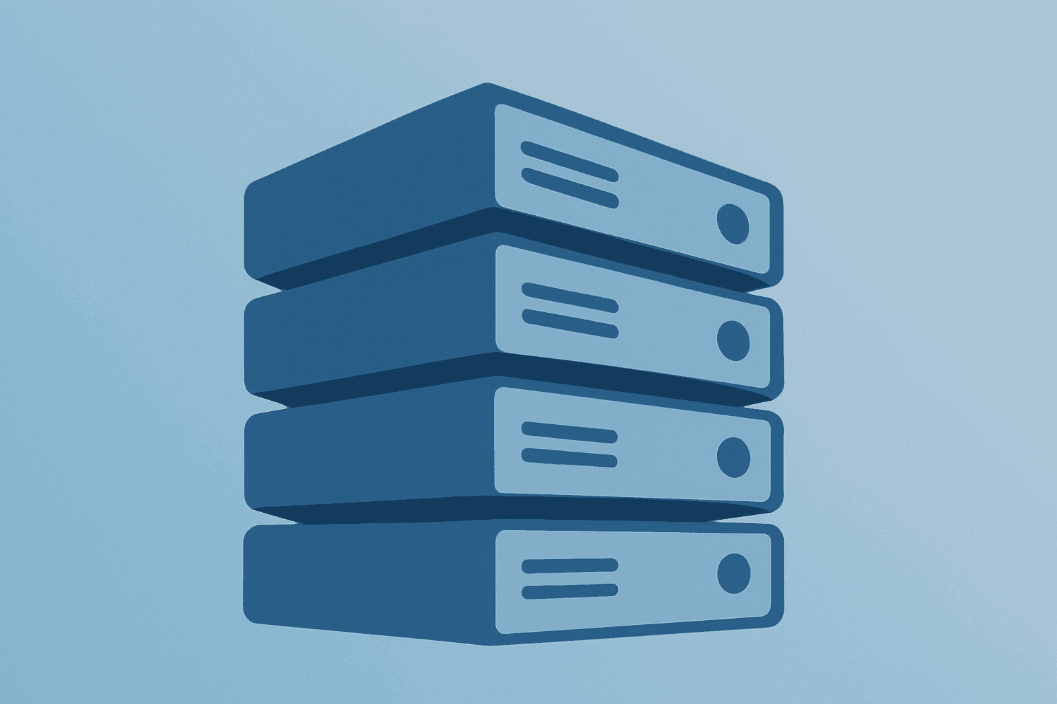 Flat-vector server cluster symbolizing software momentum and cash lift for IBM Q3 earnings with subtle shadow.