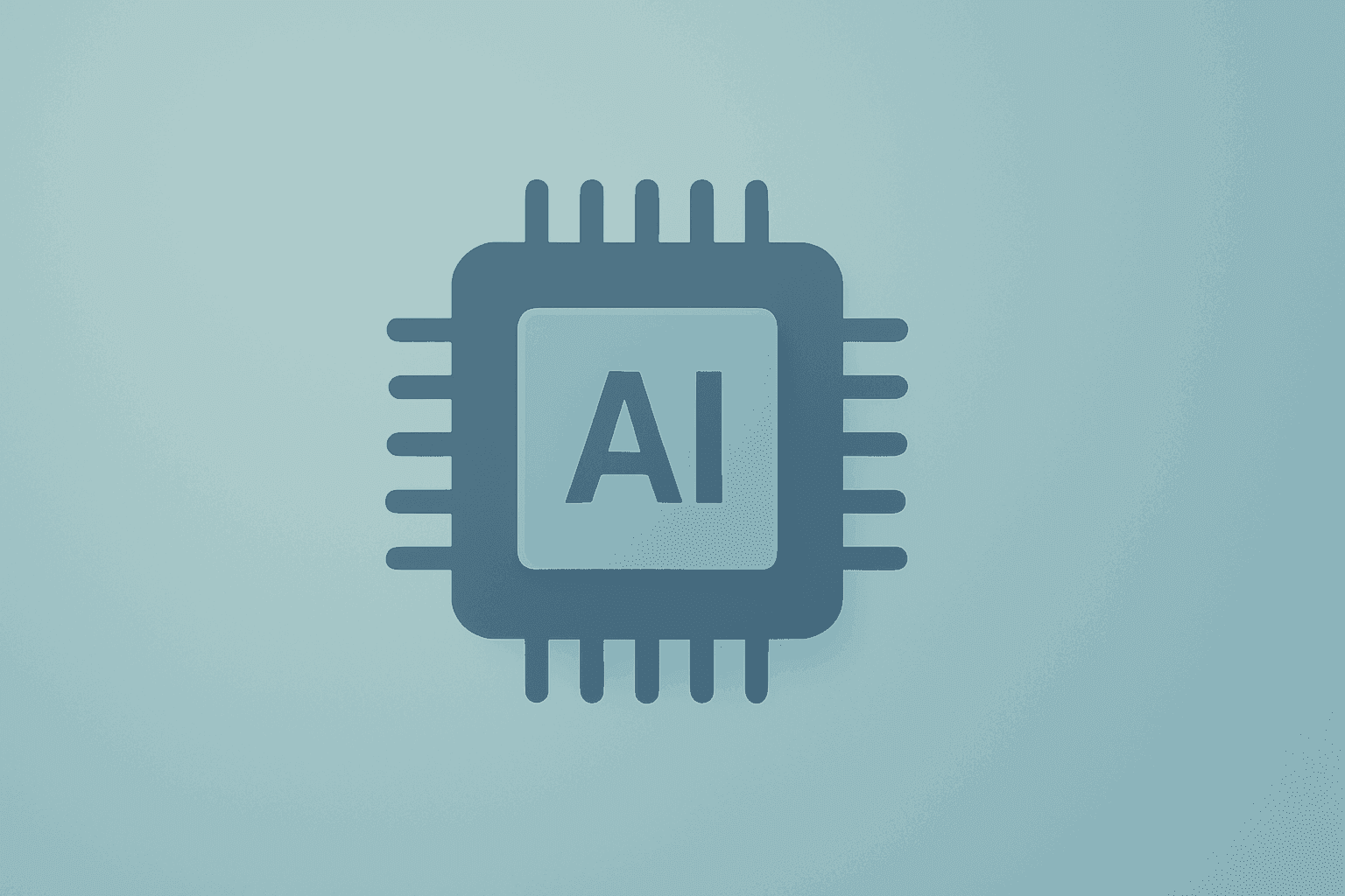 Flat-vector representation of a data-center chip under stress symbolizing AI chip stocks pullback and Intel reversal.