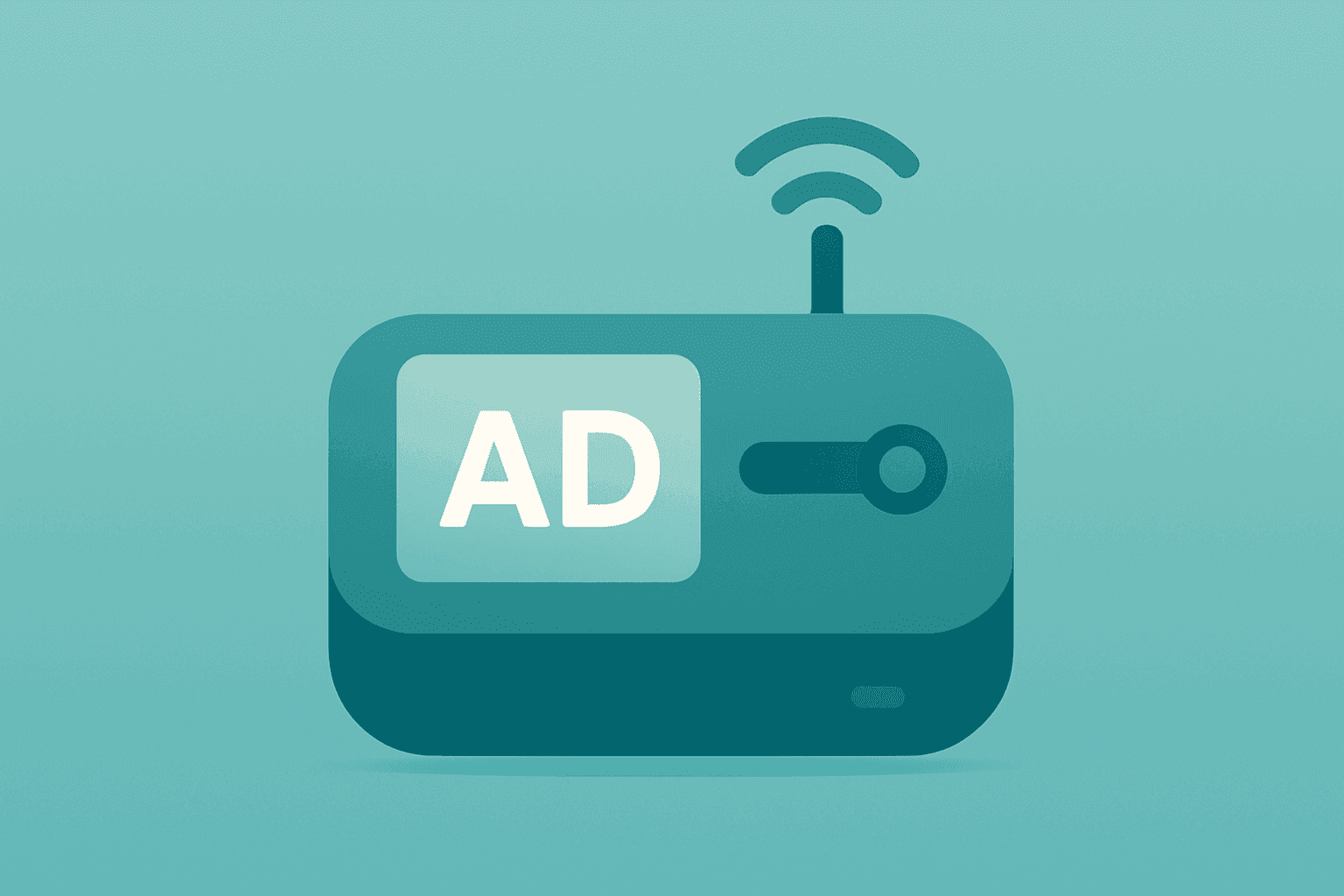 Flat-vector streaming device merged with a dimmed ad module to symbolize Netflix Q3 2026 earnings ad-revenue cut.