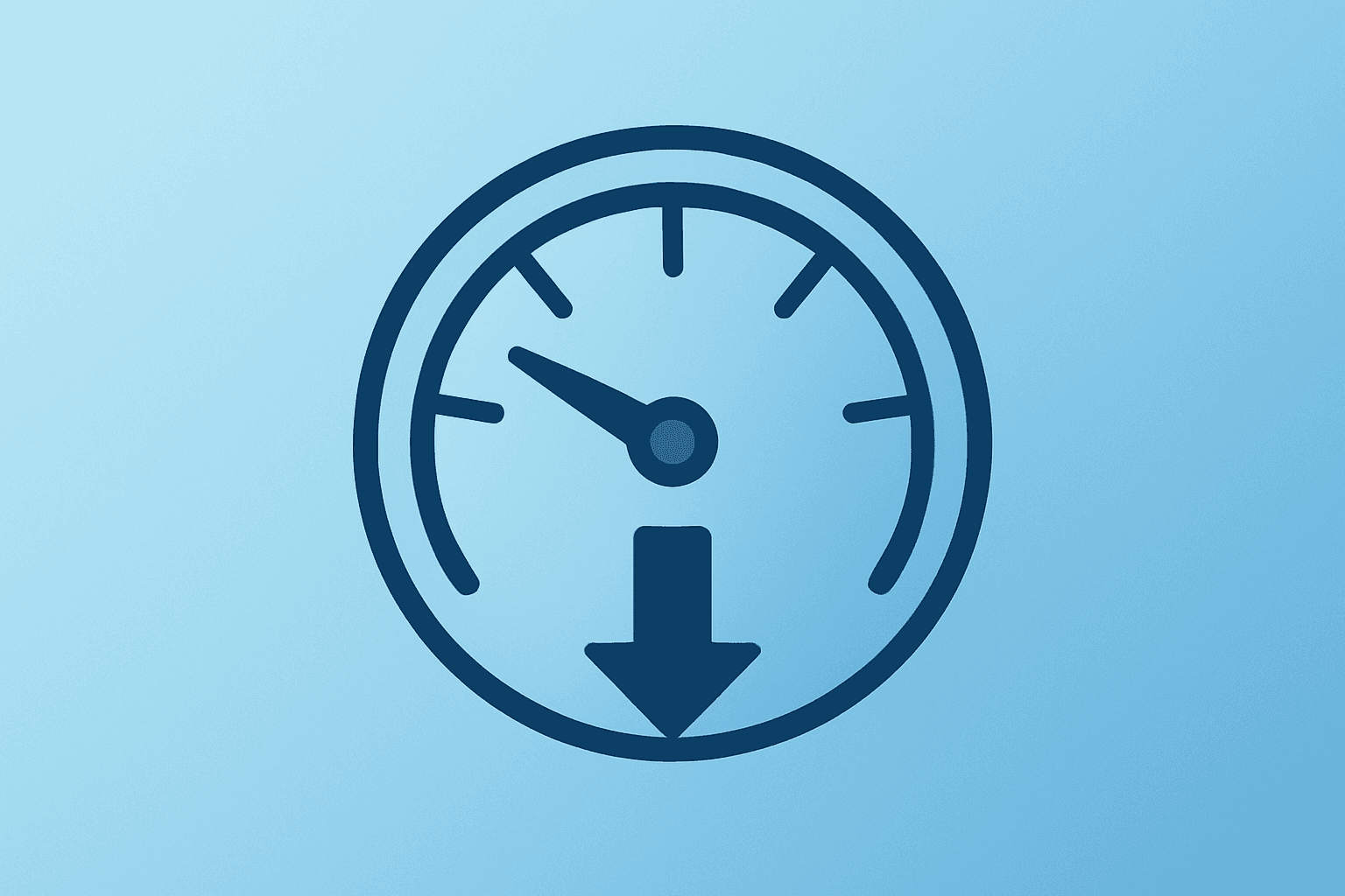 Minimal flat vector of a dimmed economic barometer representing the U.S. Q4 2025 GDP revision and inflation pressure.