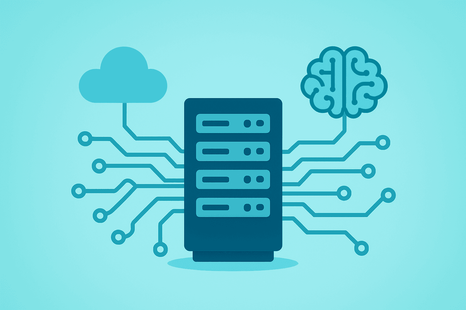 Flat vector server cluster expanding to symbolize Amazon $50.0 billion AI investment and government cloud capacity buildout.