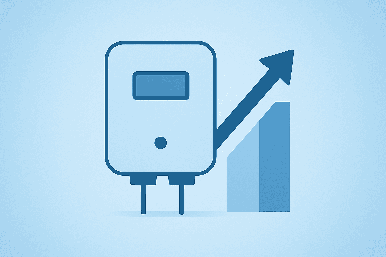 Flat-vector solar inverter surging forward to symbolize Enphase earnings beat and residential demand pull-forward