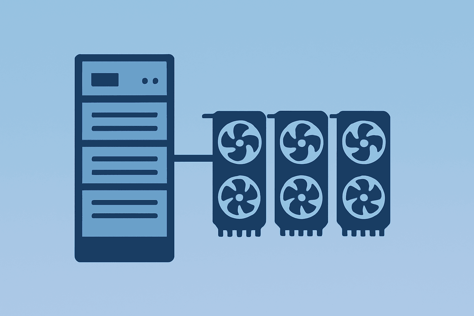 Flat vector server merging into GPU modules to symbolize Allbirds pivot to AI and $50M financing.