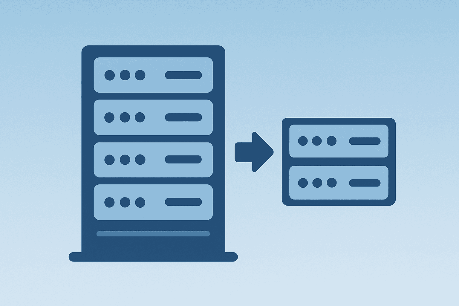 A flat vector of a server rack expanding modules to symbolize Applied Digital Q2 earnings and hyperscaler lease growth.