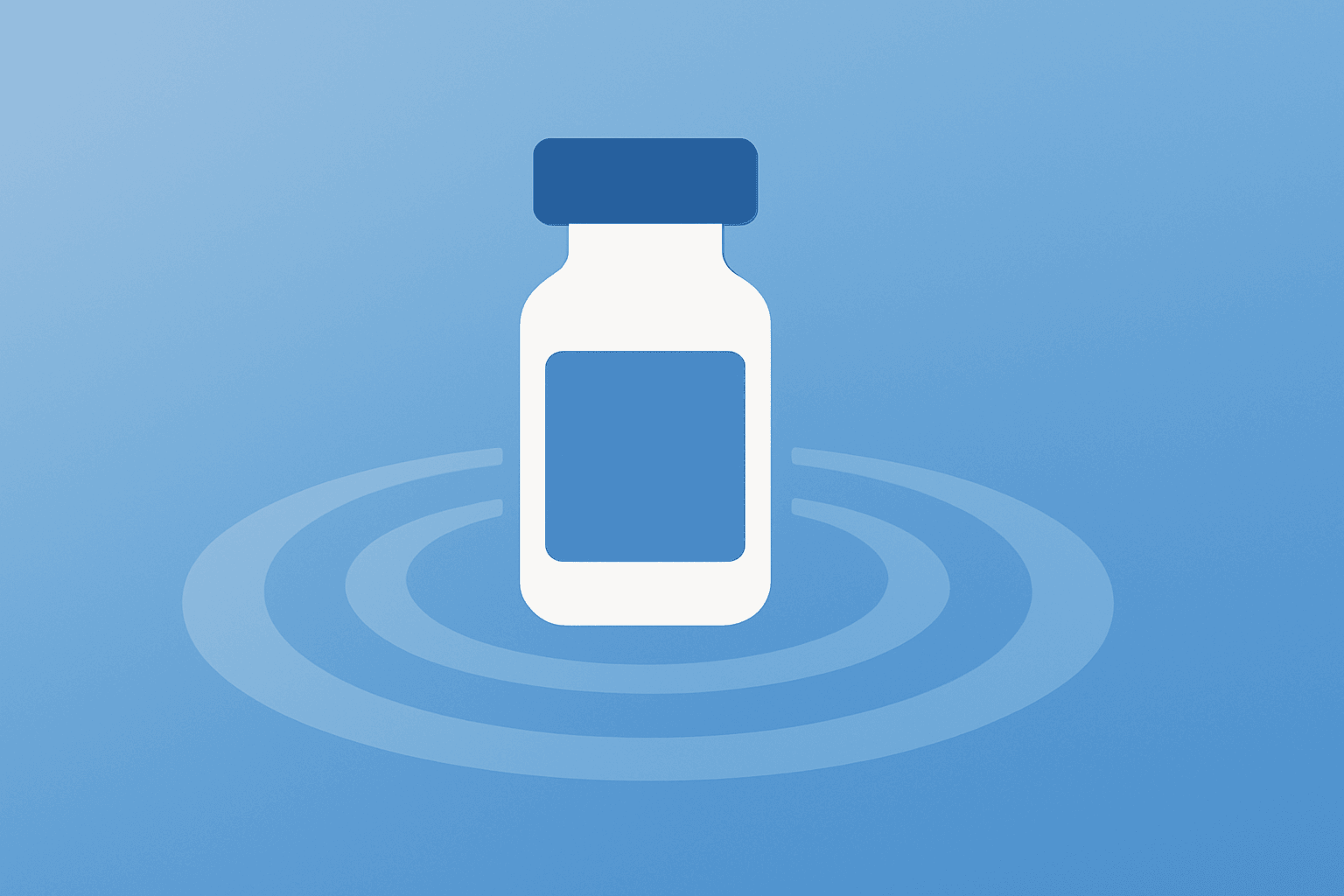 Medicine vial with an expanding coverage ripple on a slate-ice gradient, showing Eli Lilly retatrutide payer access change.