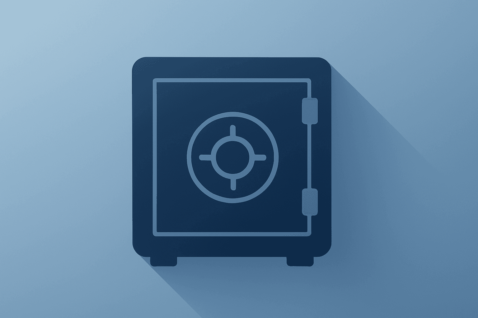 Flat vector of a venture vault dimming under a smooth gradient, symbolizing Robinhood Ventures Fund IPO debut weakness.