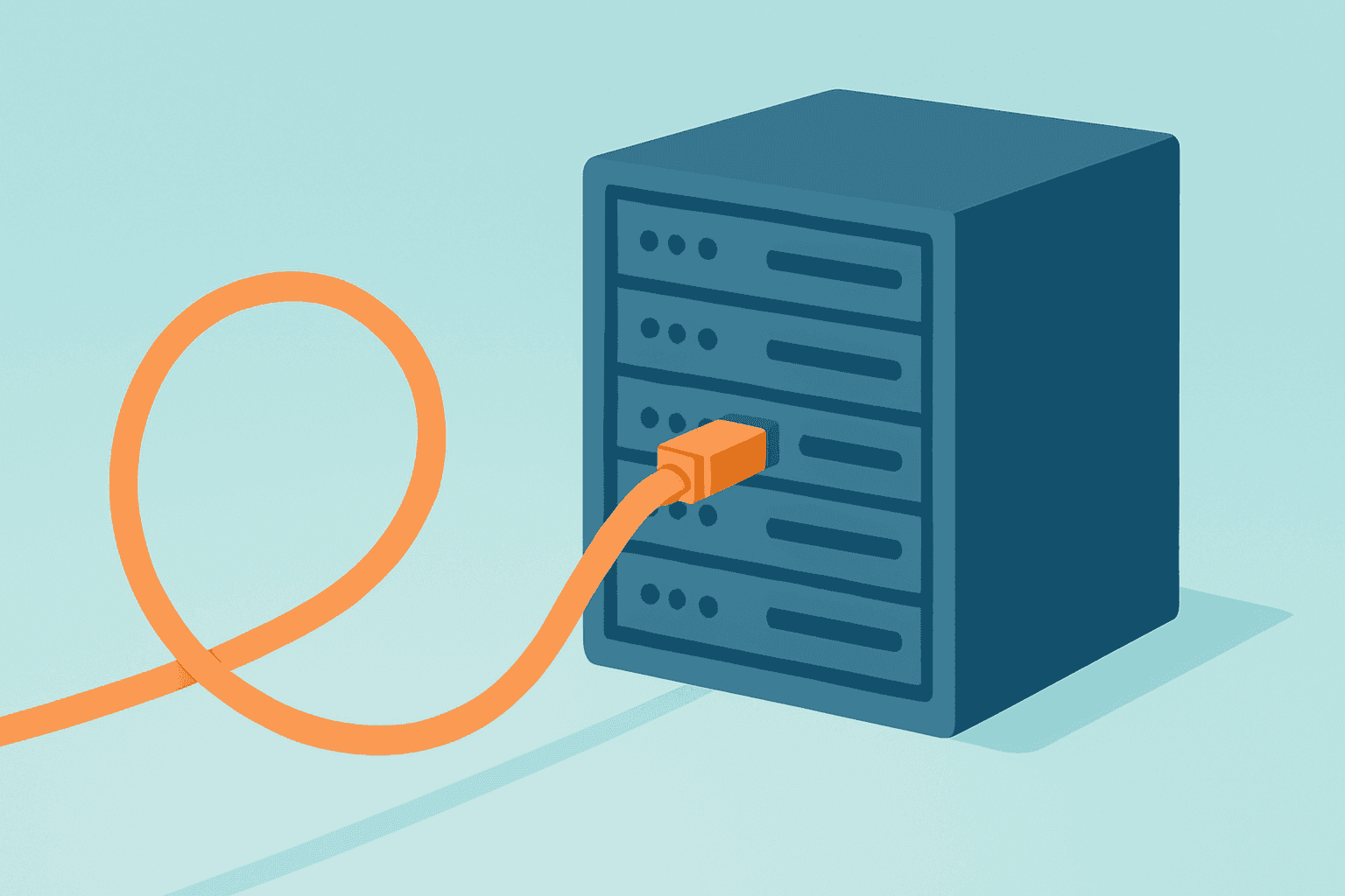 Minimal flat-vector server icon symbolizing Applied Digital Q4 results and AI data center expansion.