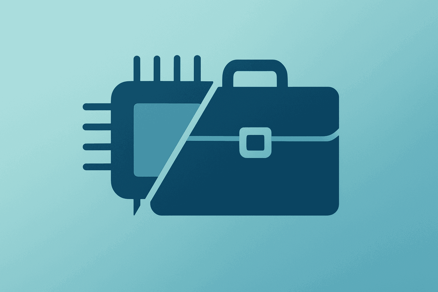 Flat filled vector of a server rack fused with a briefcase to symbolize Anthropic joint venture deploying Claude AI.
