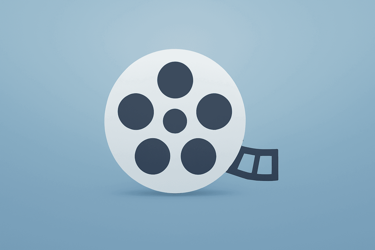 Flat-vector film reel with trimmed frames representing Paramount Skydance Q3 earnings and planned cost cuts.