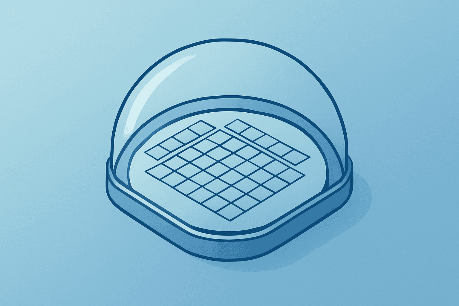 Flat filled vector server stack symbolizing NVIDIA OpenAI Ohio data center guarantee exposure with subtle shadow lift