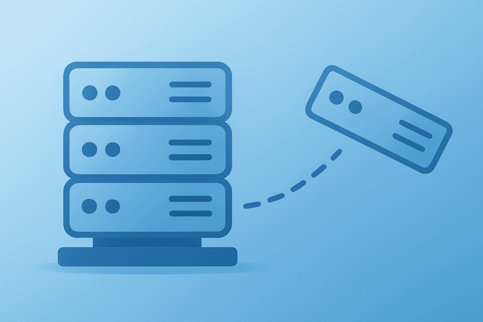 Flat vector of a server stack losing a panel to signal OpenAI chief revenue officer departure and IPO leadership scrutiny.