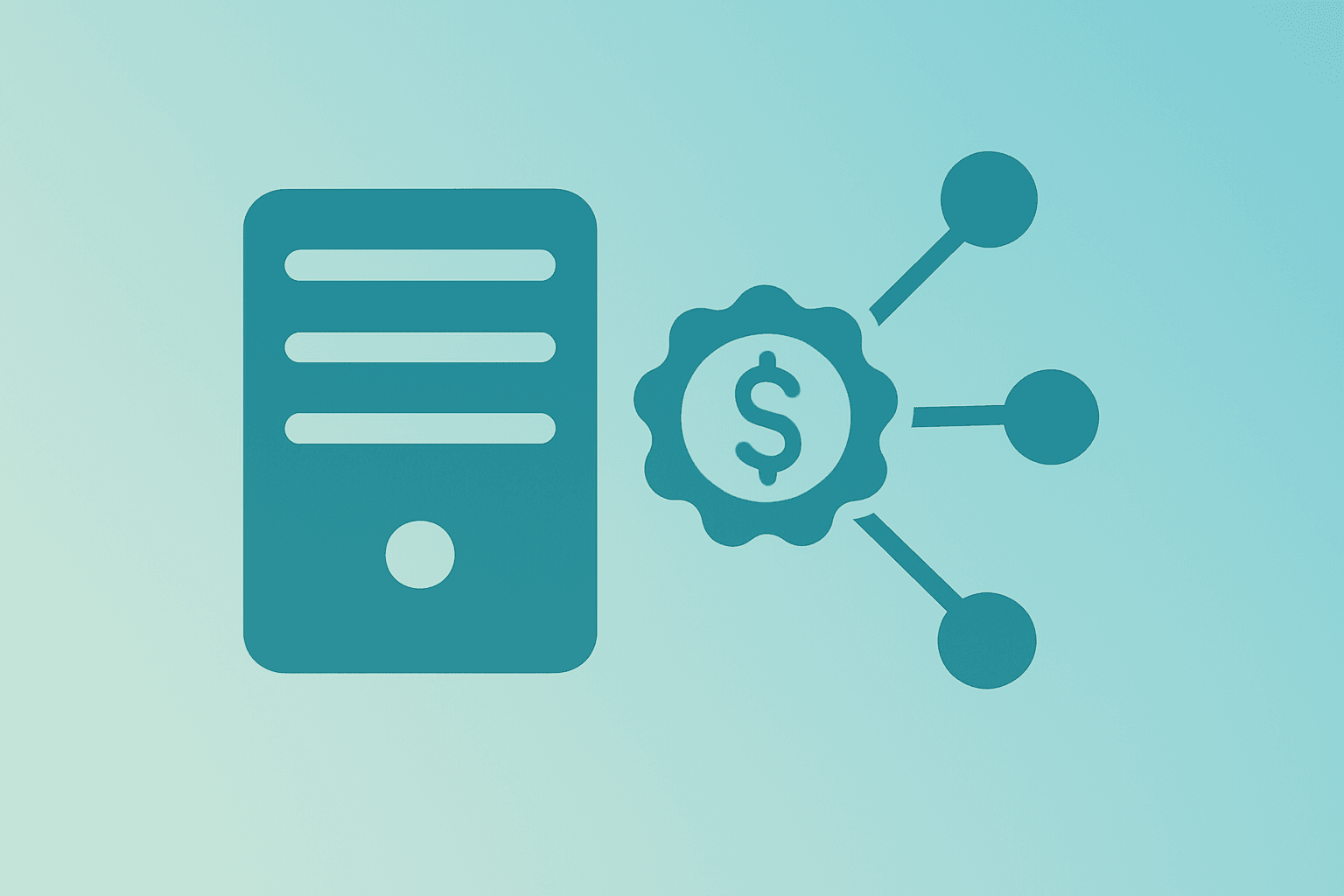 Flat filled vector of server fused with subscription token and nodes to depict Meta Agrees to Acquire Manus and user growth.