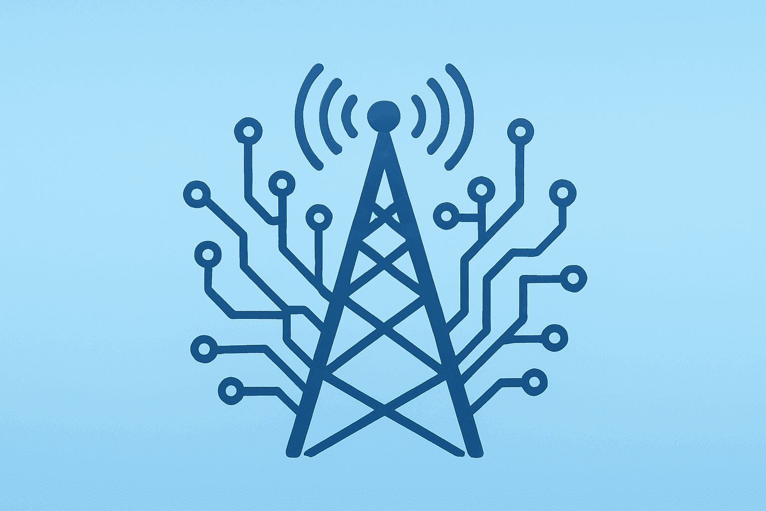 Flat vector server rack fused with a network node symbolizing the D-Wave AT&T deal and quantum annealing deployment