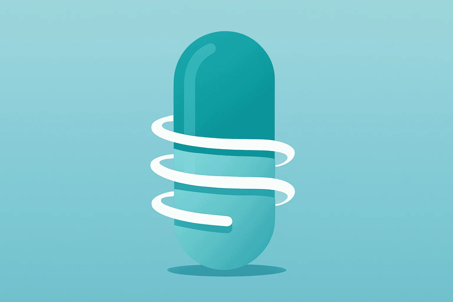 Flat vector icon of a lab vial fused with a capsule symbolizing Eli Lilly retatrutide results and obesity treatment efficacy