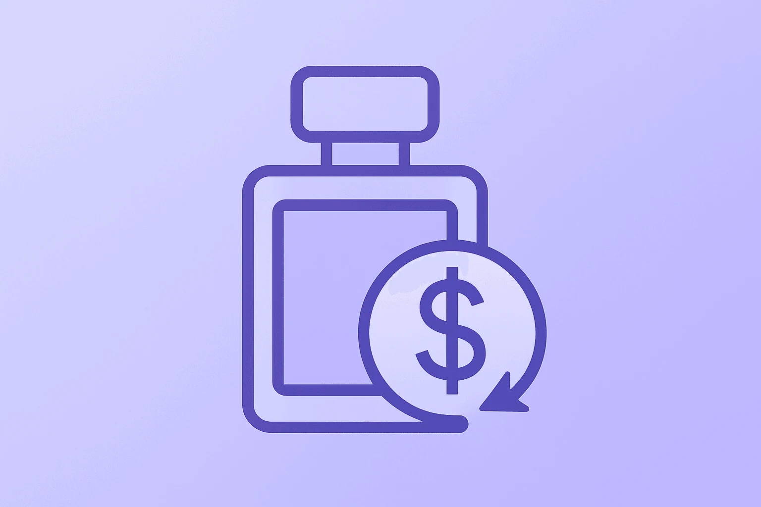 Flat vector retail badge fused with a refund token illustrating Bath & Body Works earnings and tariff benefit