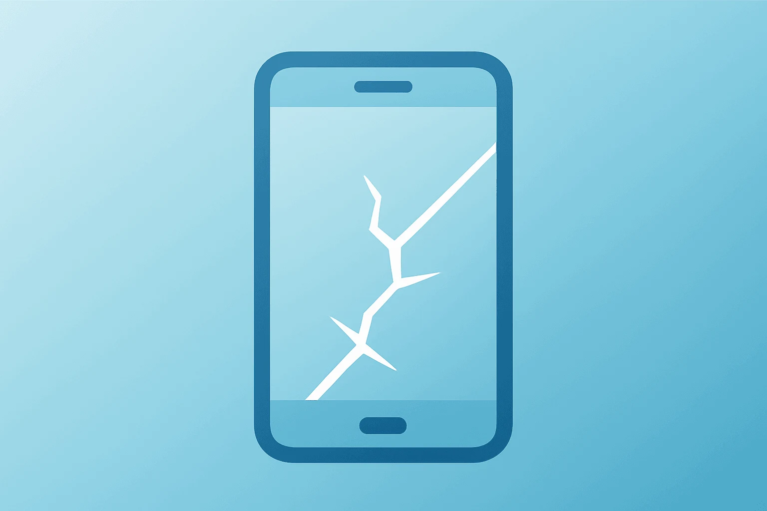 Flat vector illustration of a smartphone fused with a fractured shell symbolizing Meta settlement and teen-harm legal risk.