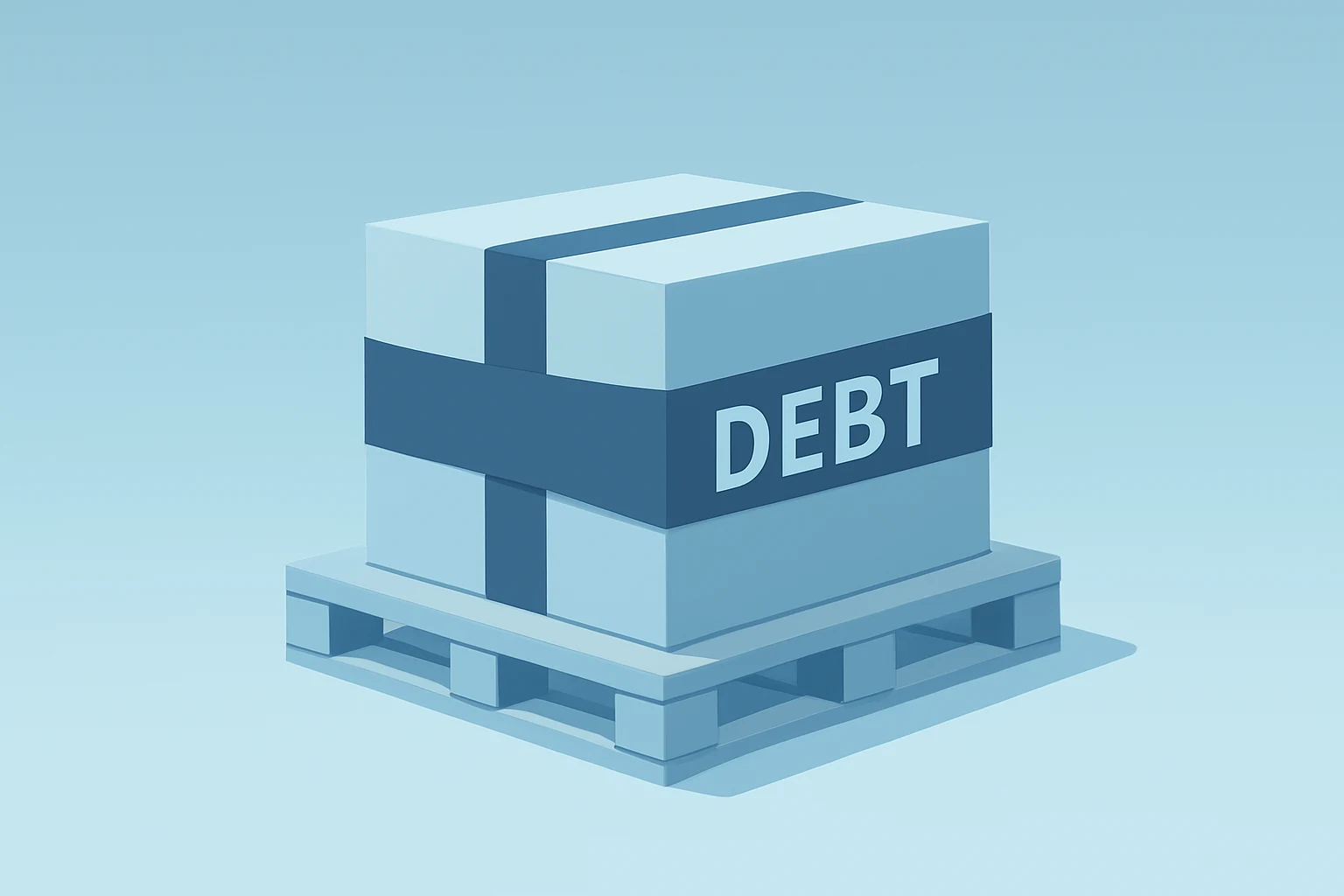 Flat vector of a warehouse merging with a stacked debt bond, symbolizing the Sysco Jetro acquisition financing shift.