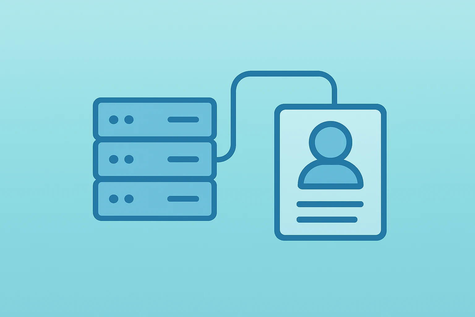 Flat vector of a server cluster merging with a linked agent network to symbolize Meta acquires Moltbook and connectivity.