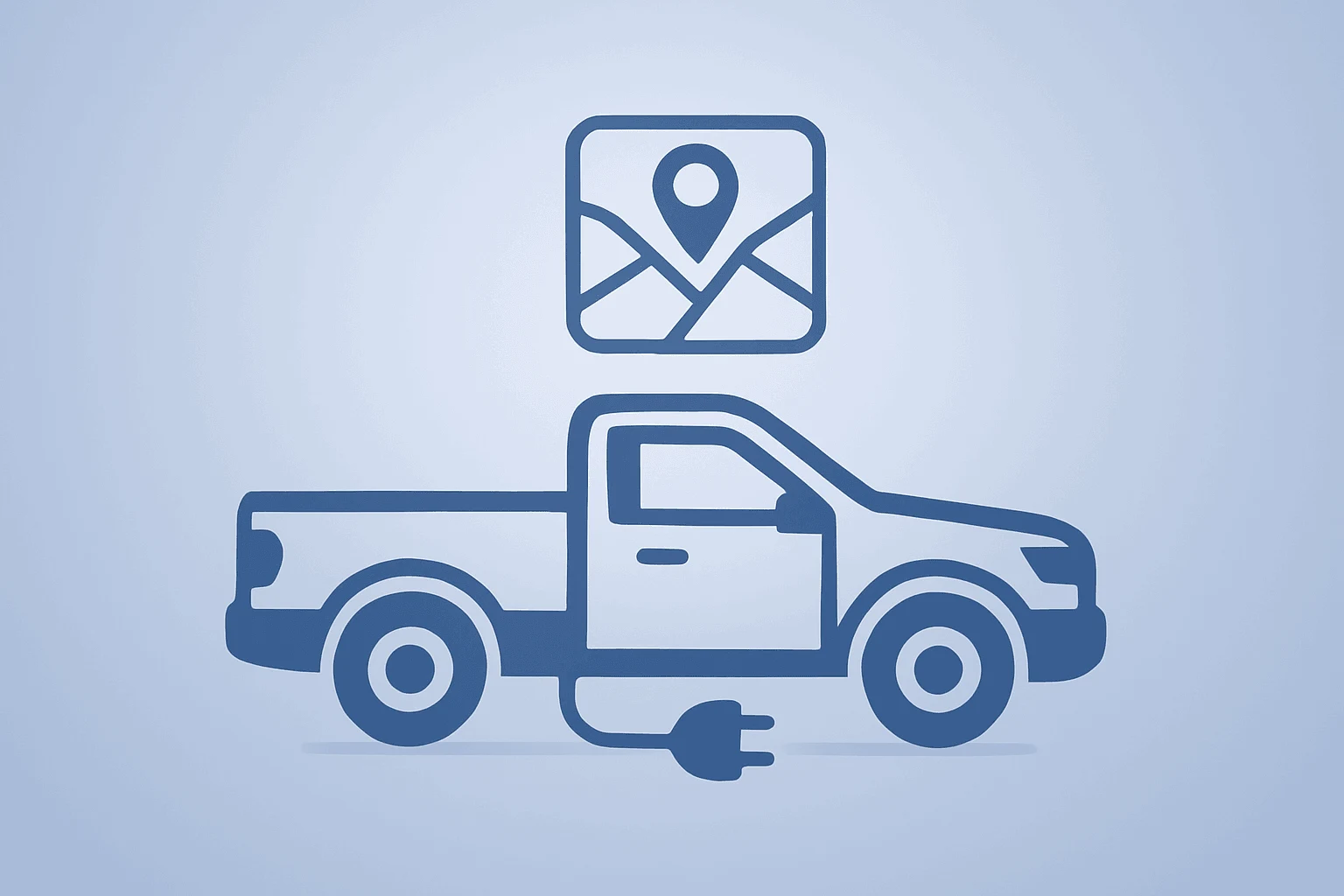 Flat vector of a car chassis merged with a map module symbolizing Ford Apple Maps Partnership and UEV integration.