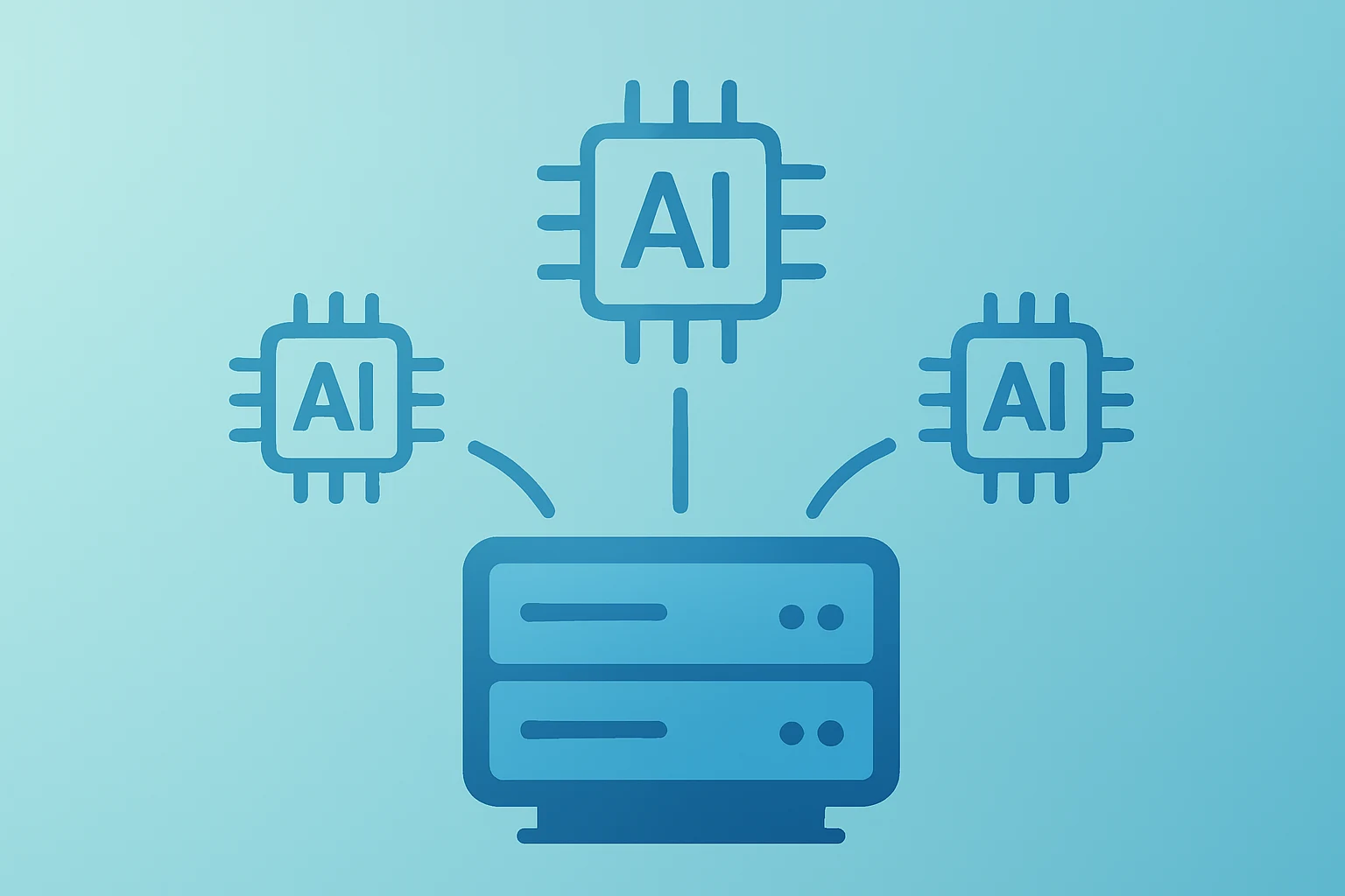 Flat minimalist vector of a data server motif under a soft glow representing Bill Ackman Invests in Meta and AI capex thesis.